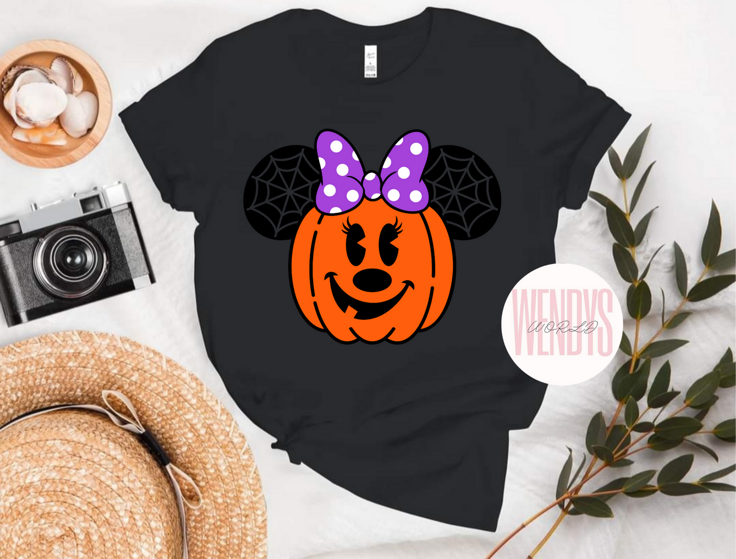 Halloween Pumpkin Girl Mouse Tshirt