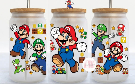 Mario and his friends Libbey Glass